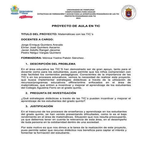 6. Proyecto - Matemáticas con las TIC´s