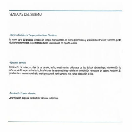 Ventajas del sistema (2º parte)