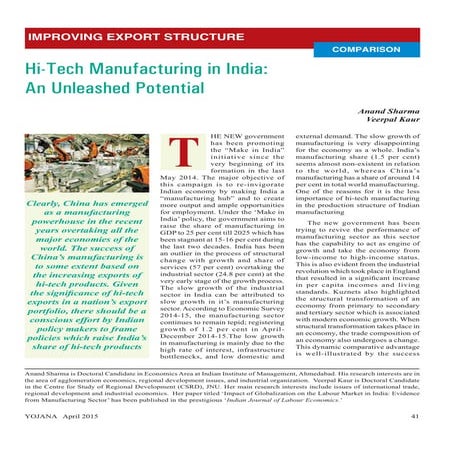 Road map for manufacturing in India | DOCX