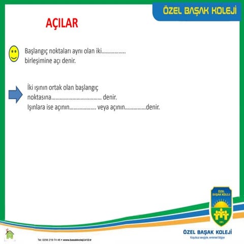6. Sınıf Matematik 1. Ünite 3. Konu Açılar