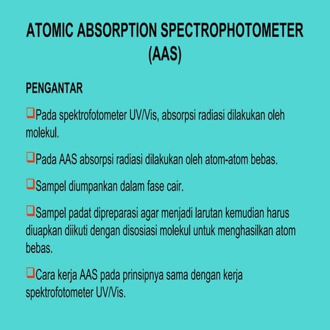 Atomic Absorption Spectrophotometer