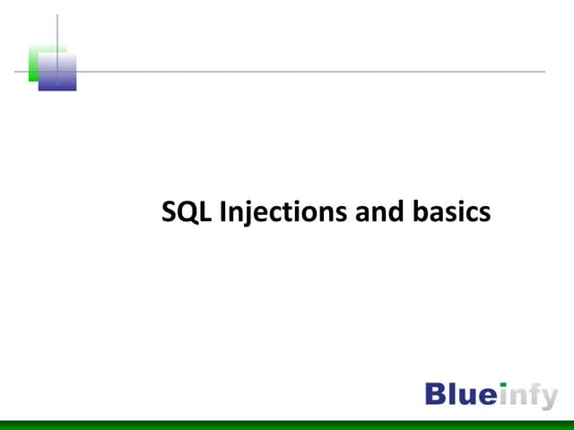 SQL injection basics
