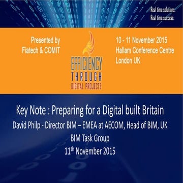 ETDP 2015 D2 Key Note  Preparing for a Digital Built Britain - David Philp