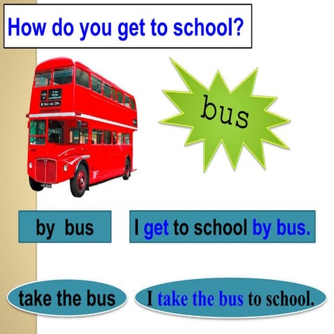 Means of transport and simple present