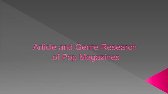 Pre-production: Magazine front cover - layout initial ideas | PDF