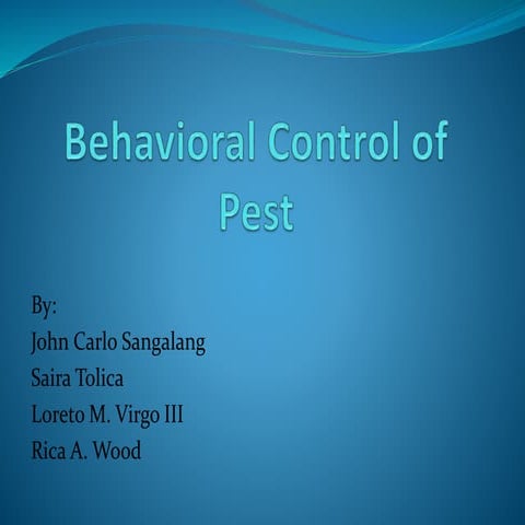 Behavioral Control