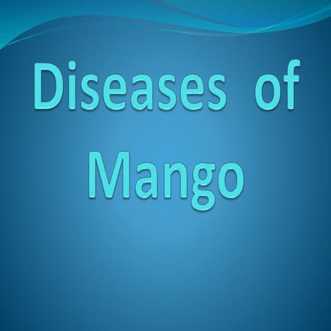 Diseases of Mango