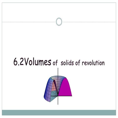 6.2  volume of solid of revolution