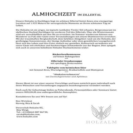 Rita Weigl - Almhochzeit im Zillertal