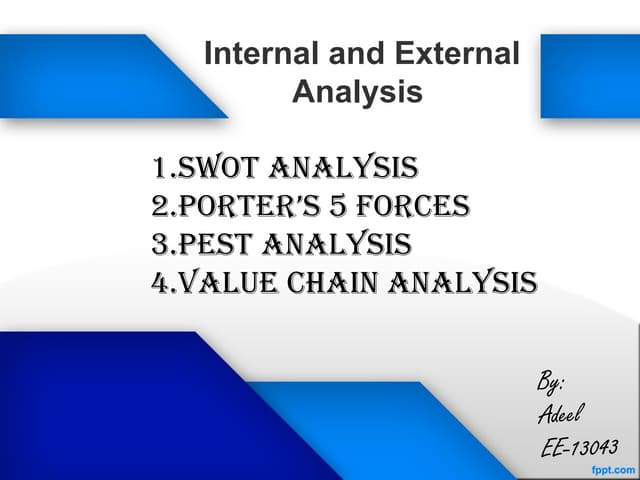 6. internal and external analysis