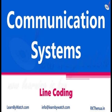 line coding | Communication Systems | PPT
