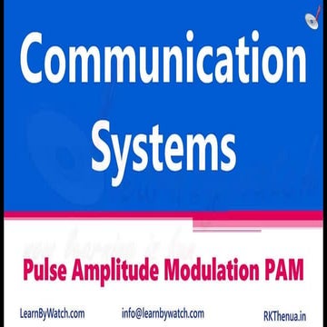 pulse amplitude modulation pam | Communication Systems