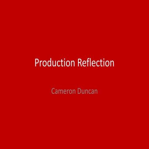 6. production reflection | PPT