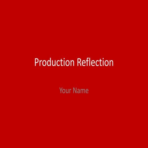 fmp production reflection