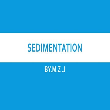 sedimentation and its types