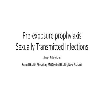 SS 2017: Pre-exposure prophylaxis Sexually Transmitted Infections