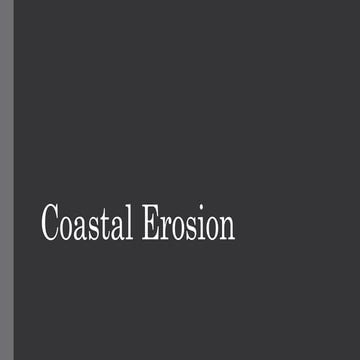 Coastal Erosion Notes