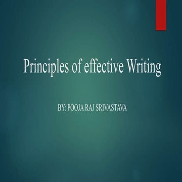 principles of effective writing