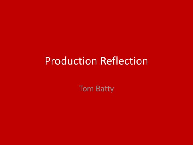 production reflection