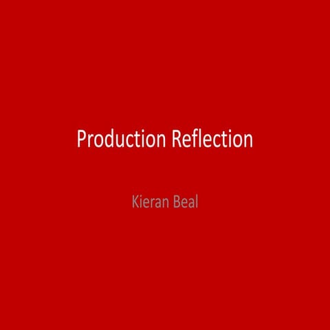 FMP production reflection