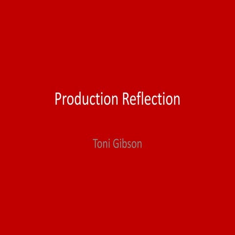 6. production reflection