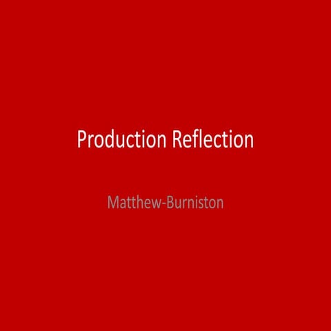 6. fmp production reflection