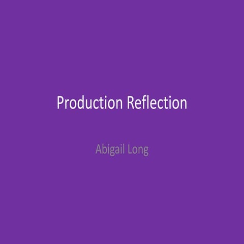 6. production reflection(1)