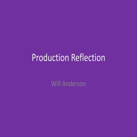 Video Game Production Reflection