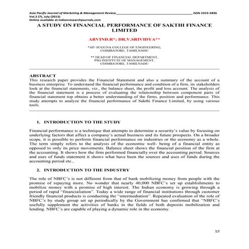 Project Report on Financial Analysis by Nirbhay Kumar, MBA - 3rd Sem ...