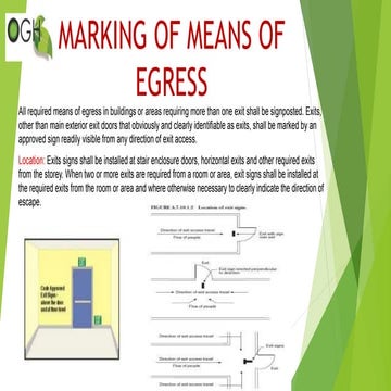 6. Marking of Means of Egress