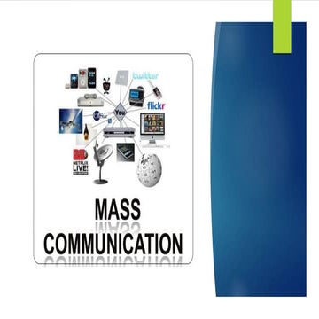  1.    Mass communication