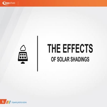 THE EFFECTS OF SOLAR SHADINGS ON THE PERFORMANCE OF PV PANELS | PDF