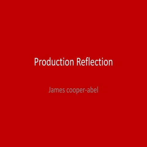 6. fmp production reflection