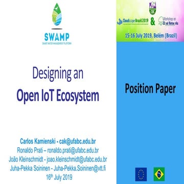 Designing an Open IoT Ecosystem