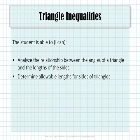 6.3 Triangle Inequalities