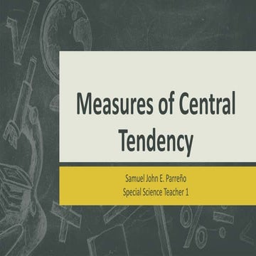 Measures of Central Tendency