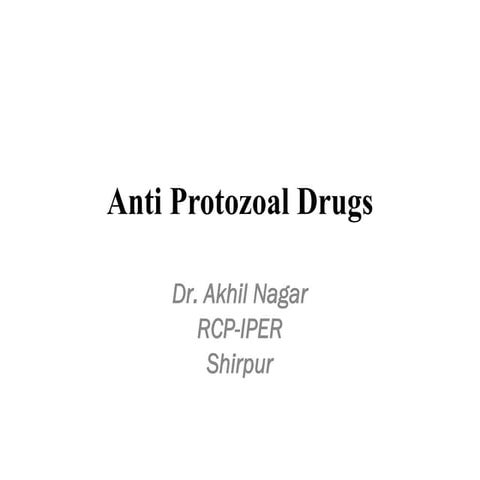 Antiprotozoal Drugs- Medicinal Chemistry-Pharmacy