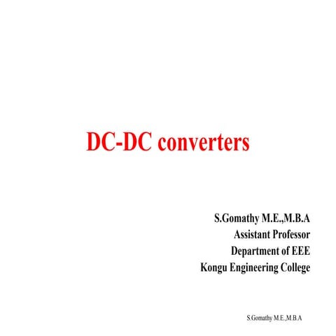 Dc dc converters