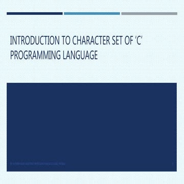 Character set in C | PPT