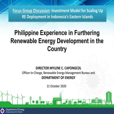 National Renewable Energy Program (NREP) 2020-2040 and sector updates ...