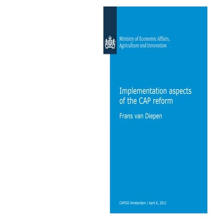 Implementation aspects of the CAP reform
