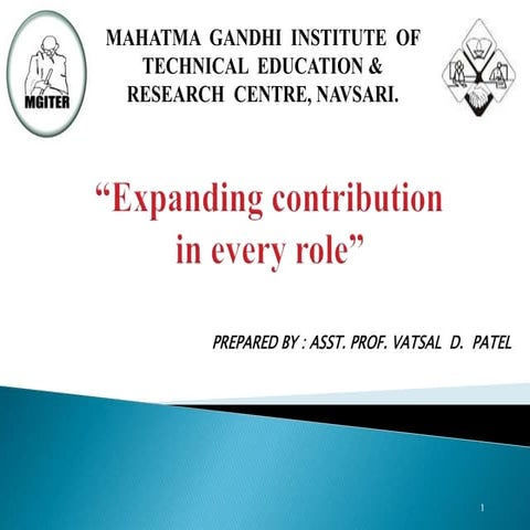 6. EXPANDING CONTRIBUTION IN EVERY ROLE (CPDP) 3150004 GTU