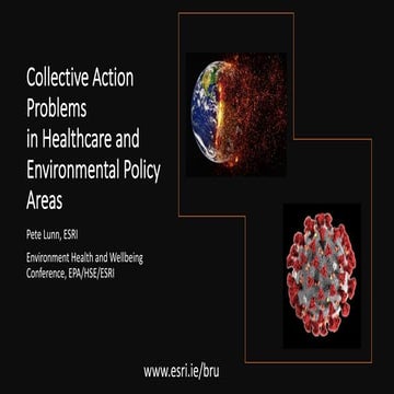 Dr Pete Lunn, EPA, HSE and ESRI, Environment, Health and Wellbeing Conference...