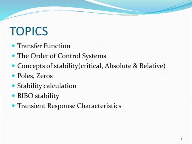 Stability of Control System | PPTX
