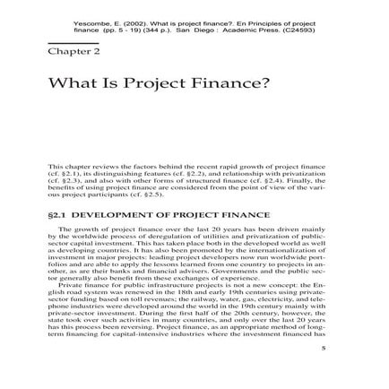 6. what is project finance