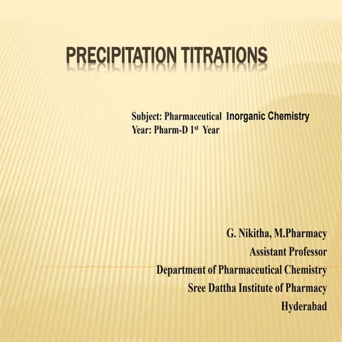 6. precipitation titrations