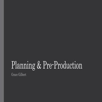 6.planning &amp; pre production