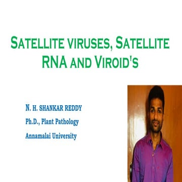 Satellite viruses, satellite rna and viroid's
