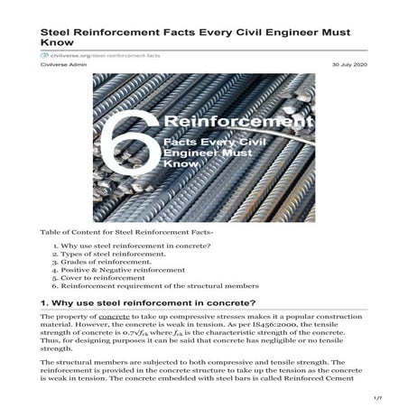 Steel Reinforcement Facts Every Civil Engineer Must Know