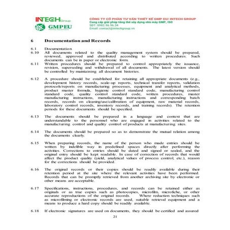Tiêu chuẩn về lưu trữ tài liệu trong bộ quy tắc GMP EU